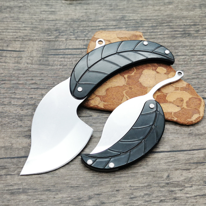 Factory wholesale key folding knives, all-stainless steel folding knives, creative mini gift knives, leaf knives Application Scenario