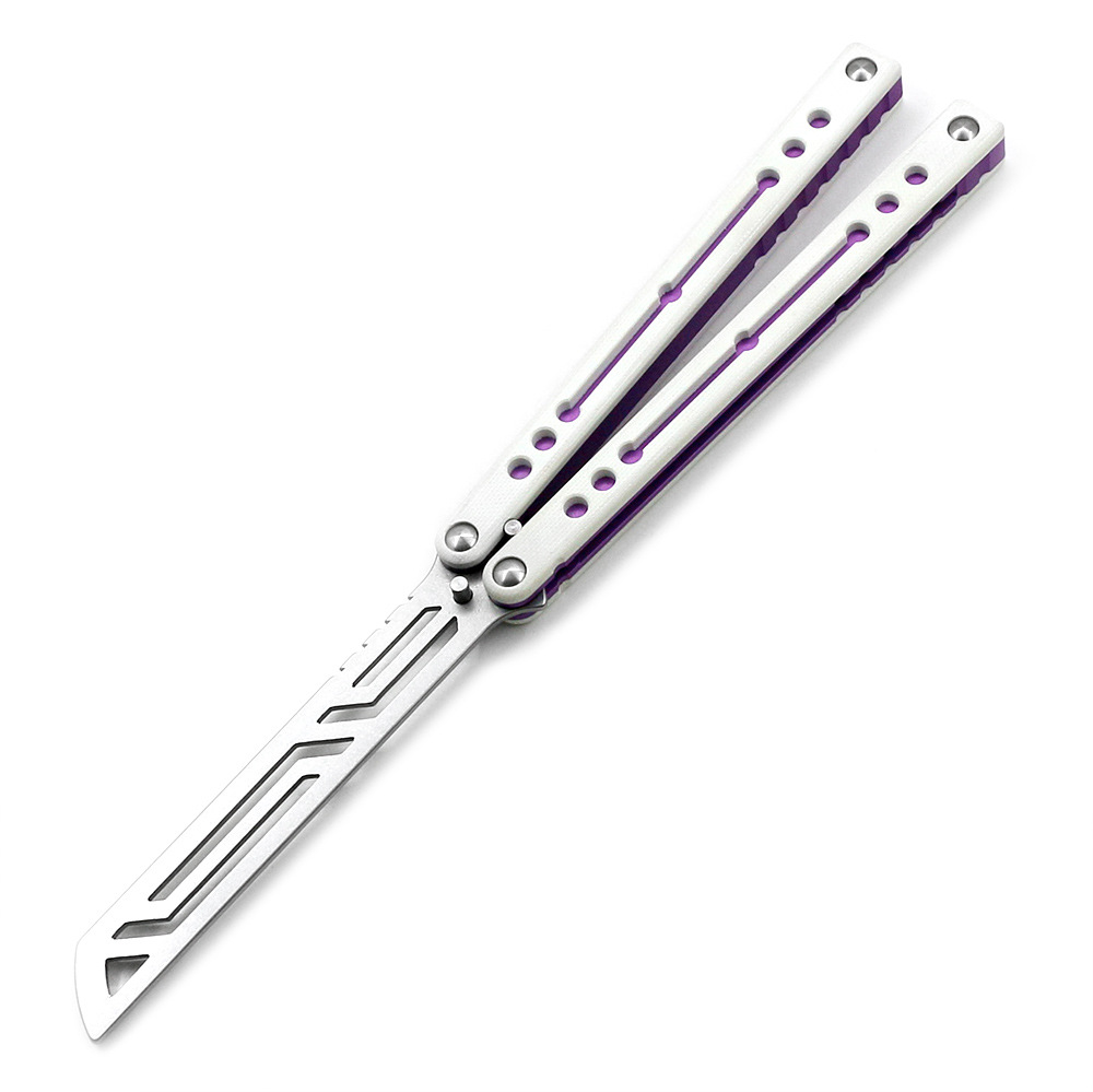 The Nautilus V2 Nautilus Butterfly knife, unedged G10, is a practice and training knife for swinging undefined