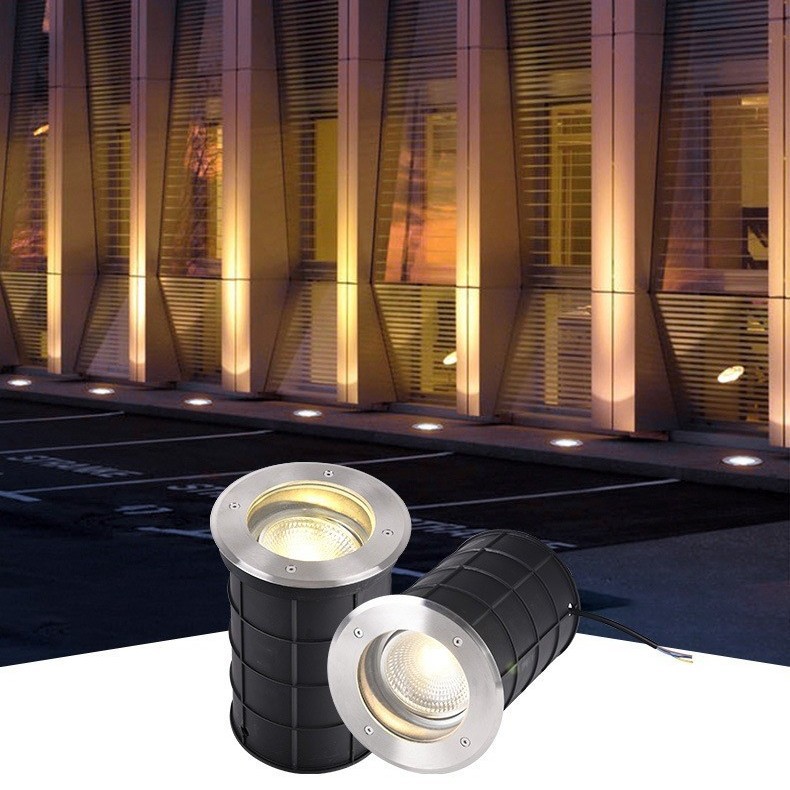 The COB adjustable-angle ground light led outdoor waterproof embedded cob ground spotlight is energy-saving when inserted into the ground details Picture