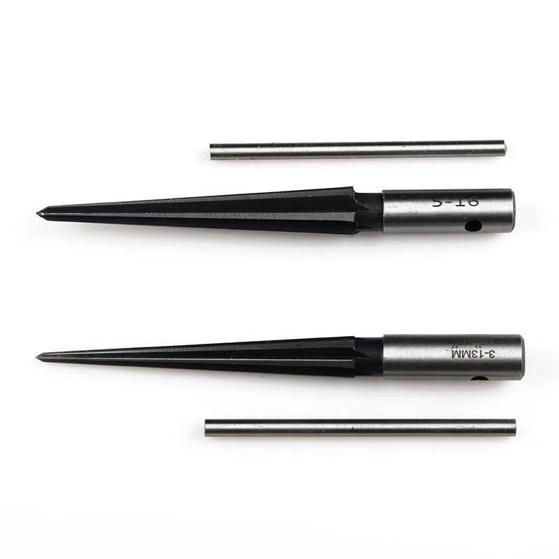 Hand-held conical reamer, woodworking T-shaped conical reamer, hard alloy reaming and chamfering tool, long conical pin Item Picture