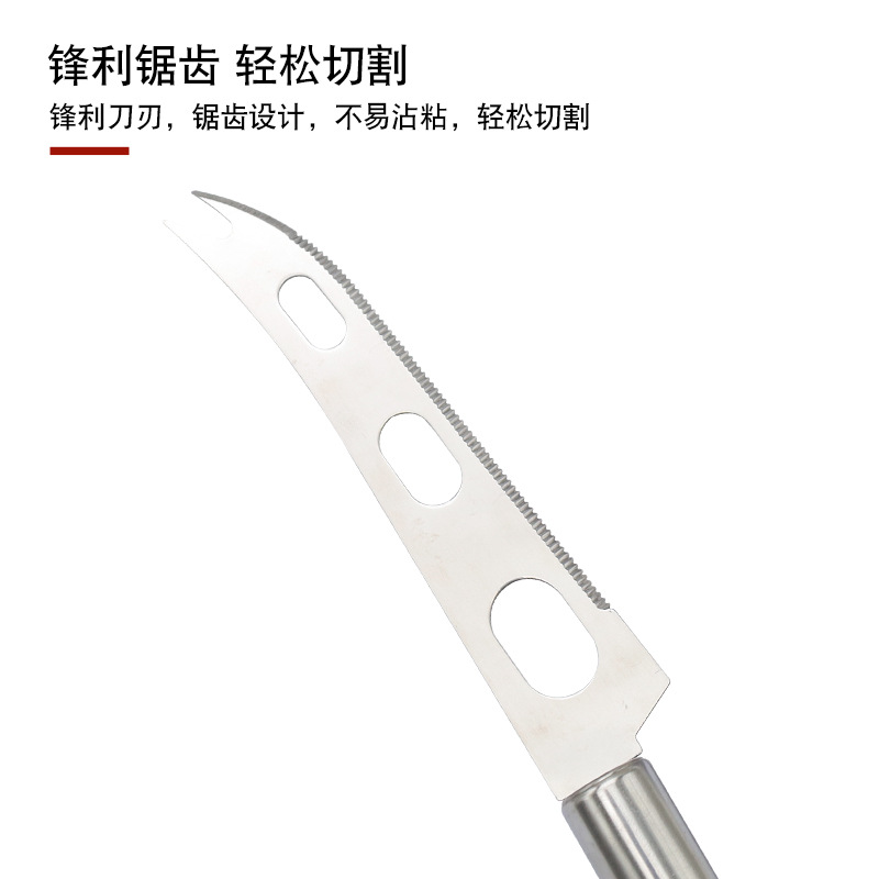 Cross-border stainless steel cheese knife, baking knife, butter spatula, cheese knife, pizza cake slicing spatula, bread jam knife details Picture