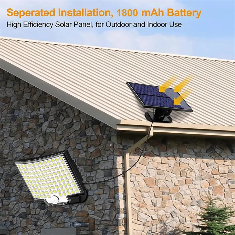 Solar garden lights, 106led solar wall lights, solar lawn lights, split solar sensor lights details Picture