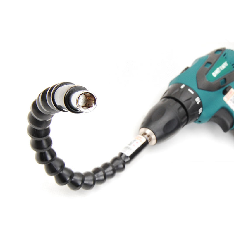 295mm flexible shaft, hexagonal handle, black universal flexible shaft, screwdriver bit, electric drill, electric screwdriver bit connection extension rod Item Picture