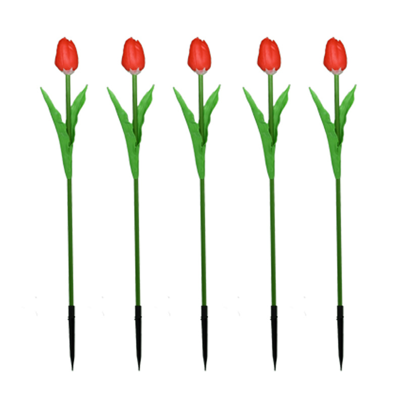 Wholesale of LED simulation outdoor waterproof tulip lamps, ground insert lamps, courtyard decorative landscape lamps in blue, red, yellow and pink IP65 Item Picture