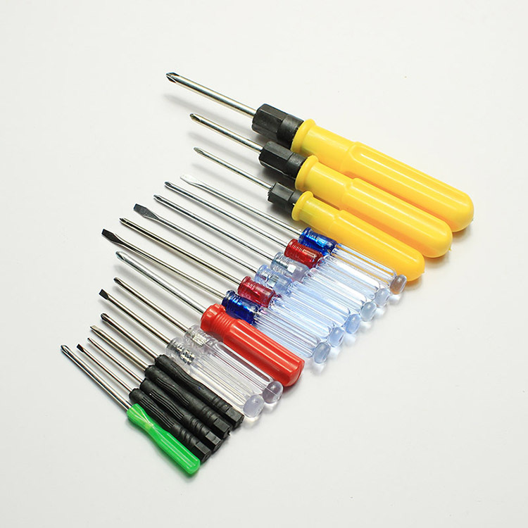 Black small screwdriver, crystal transparent cross notebook screwdriver, toy magnetic dual-purpose hand grenade, one character full figure