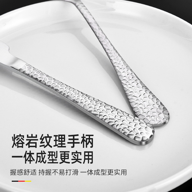 Western-style light luxury kitchenware, stainless steel steak knives and forks, restaurant Western household spoons, high-end three-piece tableware Application Scenario