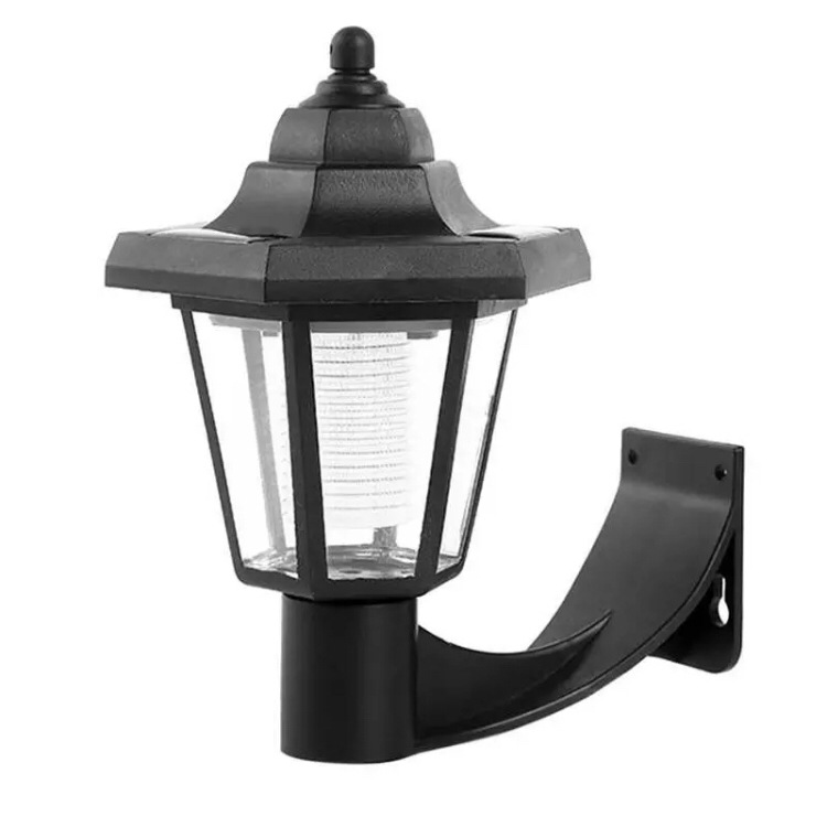 Outdoor solar garden lamp, hexagonal retro palace garden lawn landscape lighting, wall-mounted lamp Item Picture