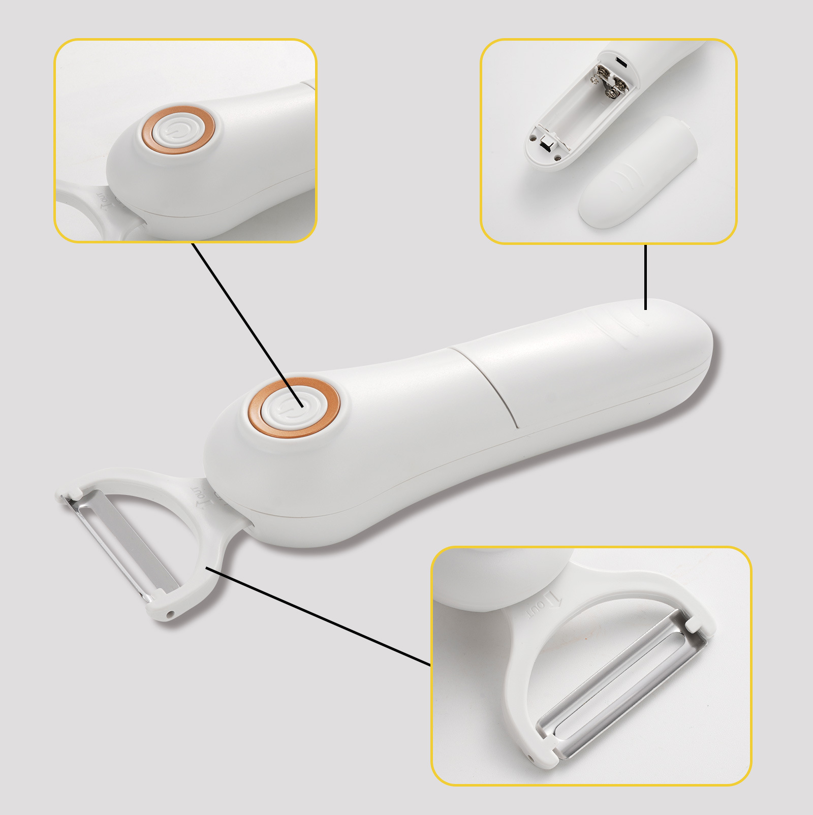 PL908 electric peeler, effortless, completely fashionable and portable electric thread peeler details Picture