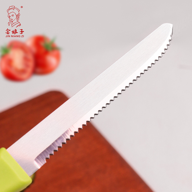 Yangjiang manufacturer's stainless steel serrated steak knife, Nordic-style household fruit and vegetable knife, camping Western-style steak knife Specification drawing
