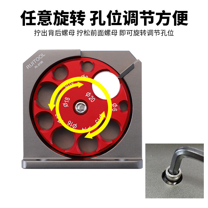 Electric drill turning round bar auxiliary tools, square bar turning round wood bar, aluminum alloy adjustable turning solid wood round bar, round wood tenon Item Picture