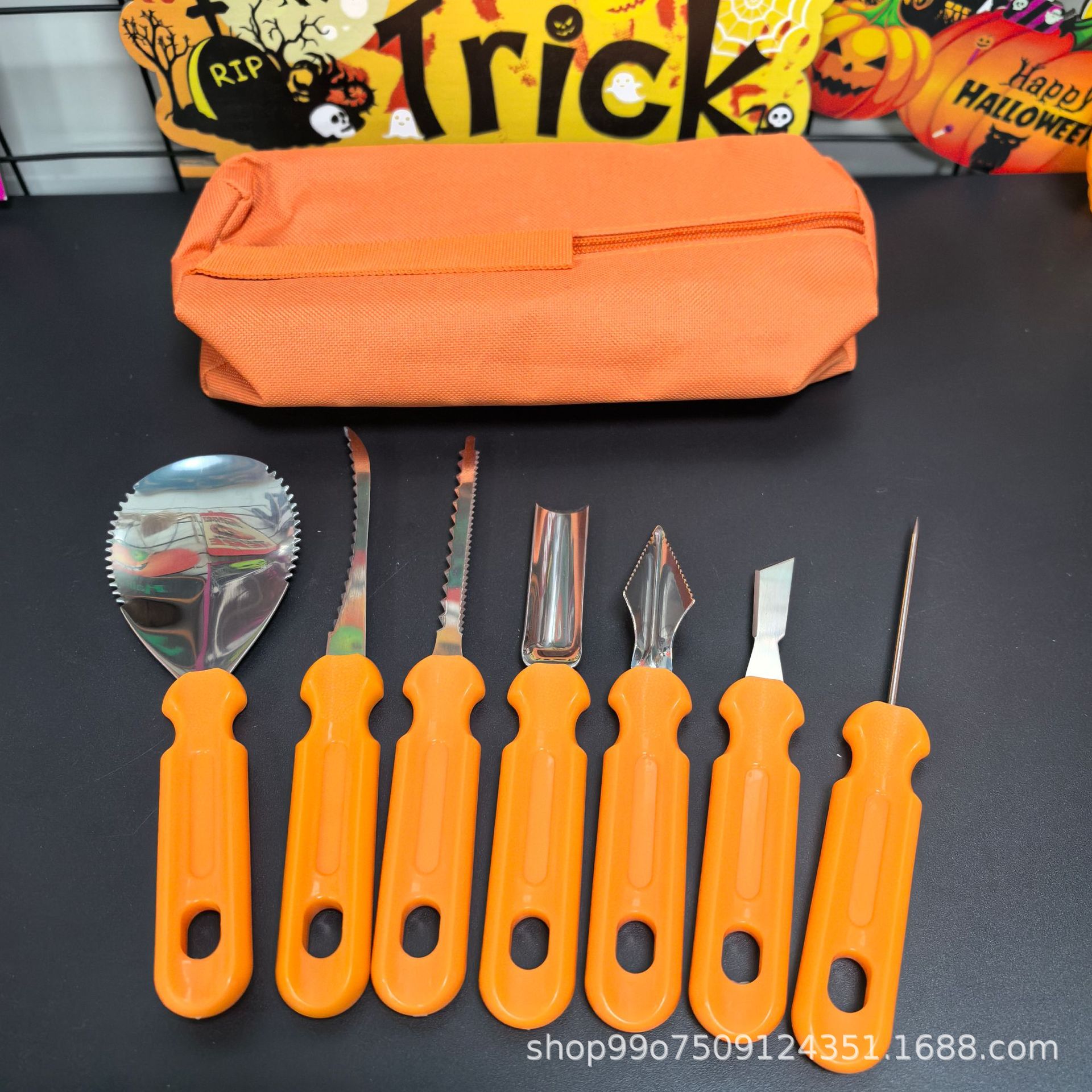 Thickened and reinforced pumpkin carving tools Halloween Creative Tools Pumpkin Carving Knife Set 2025-8 Specification drawing