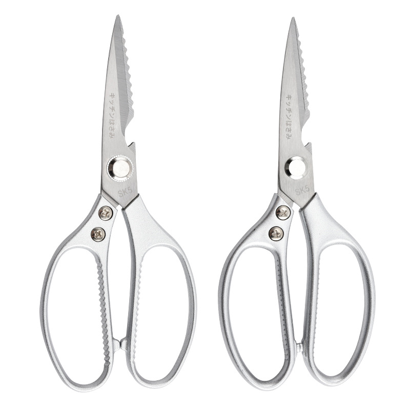 SK5 Kitchen scissors, fourth-generation scissors, chicken bone scissors, kitchen household steel head scissors, plastic handle Item Picture