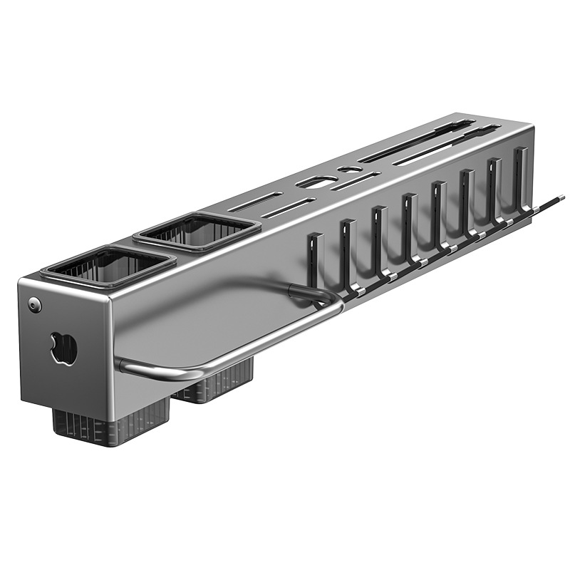 Non-drilling kitchen storage rack, wall-mounted multi-functional chopsticks and knives rack, detachable chopsticks, knives and kitchenware storage rack Item Picture