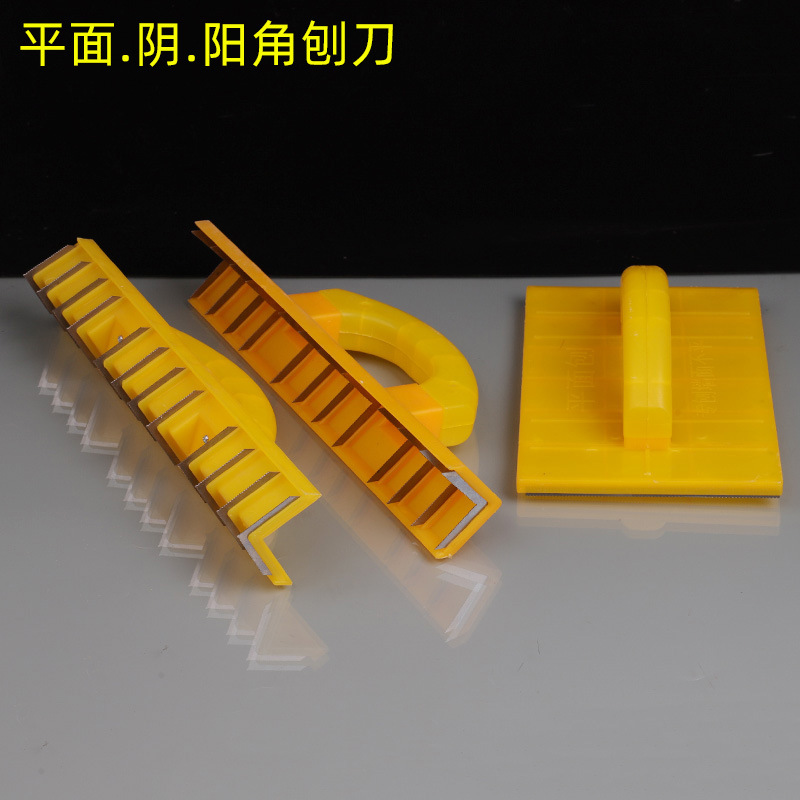 Flat planer, corner planer, tempered wall sawtooth tool, corner planer, corner planer, wall corner treatment worker full figure