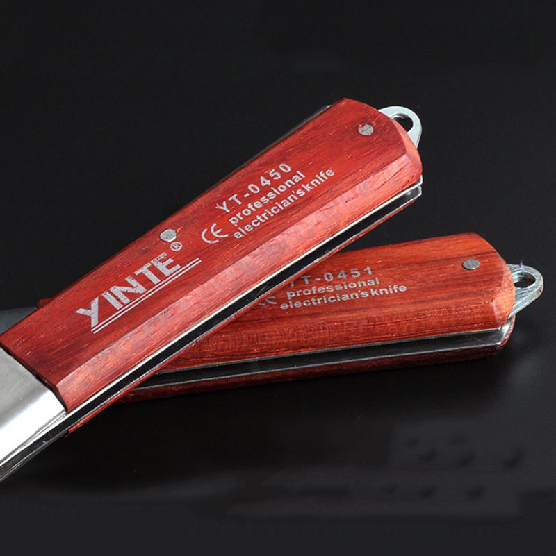 Wooden-handled electrician knife, cable knife, multi-purpose maintenance knife, special steel, sharp and durable, peeling and cutting knife, peeling knife Application Scenario