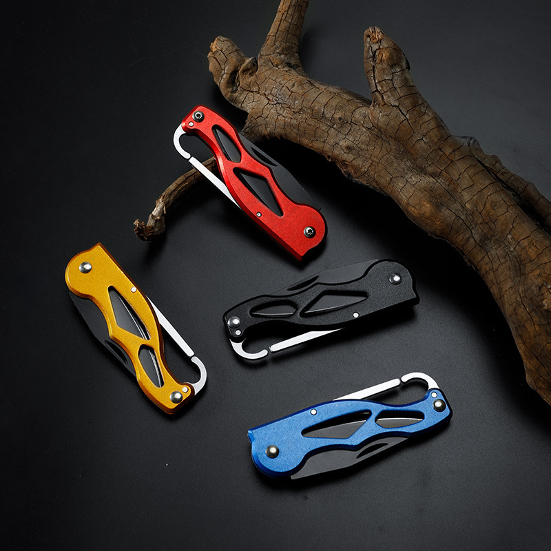KT Outdoor Portable Knife, multi-functional survival folding knife, Self-defense Mini outdoor knife, gift knife full figure