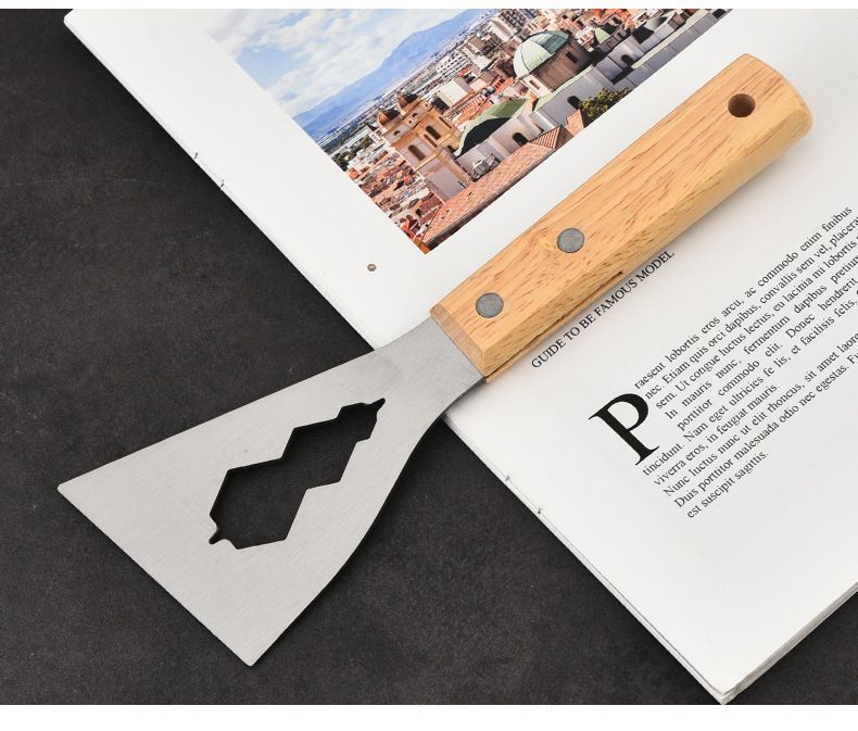 Scraper cleaning knife, stainless steel cement scraper, floor plastering knife, wall plaster scraping tool, heavy-duty small scraper, thickened type undefined