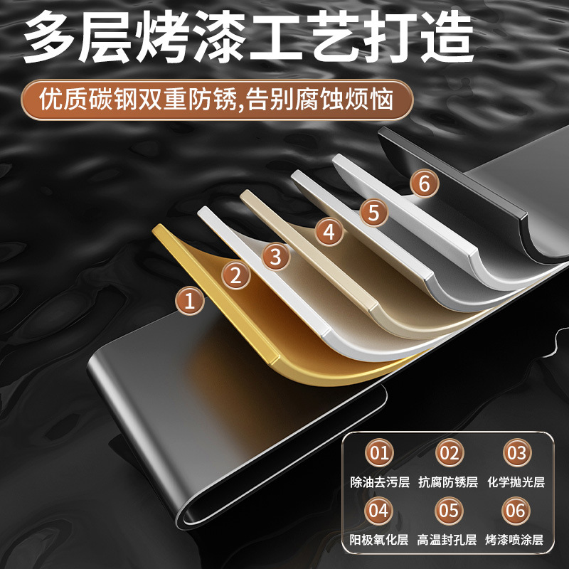 Kitchen knife rack, wall-mounted storage rack without drilling, multi-functional kitchen knife rack, hook-mounted knife seat, knife hanging rack details Picture