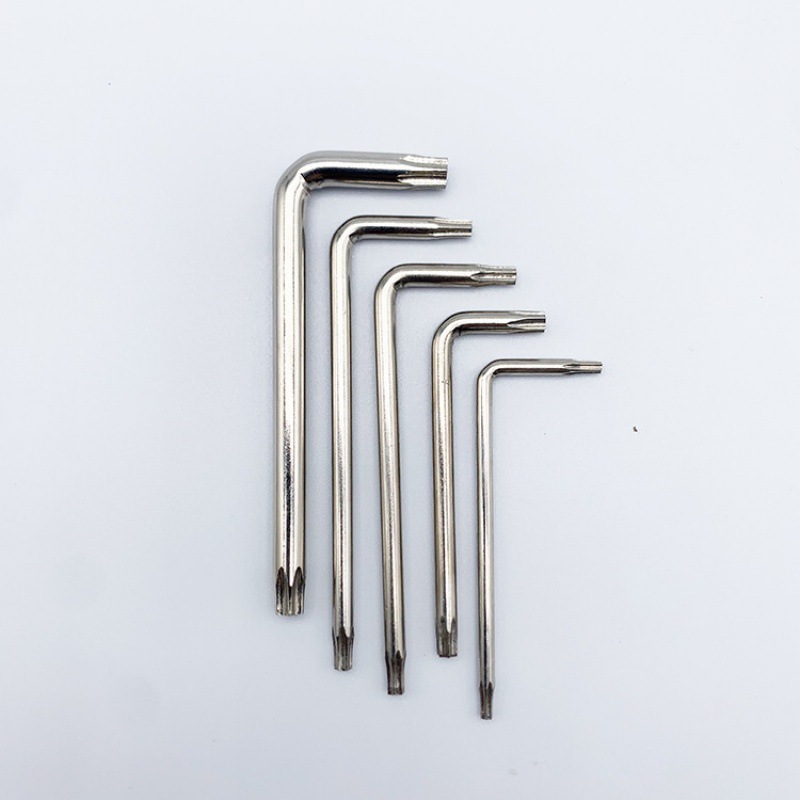 T10-T50 ratchet wrench, medium hole hex socket screwdriver, L-shaped dual-purpose wrench with hole hardening and anti-theft function details Picture
