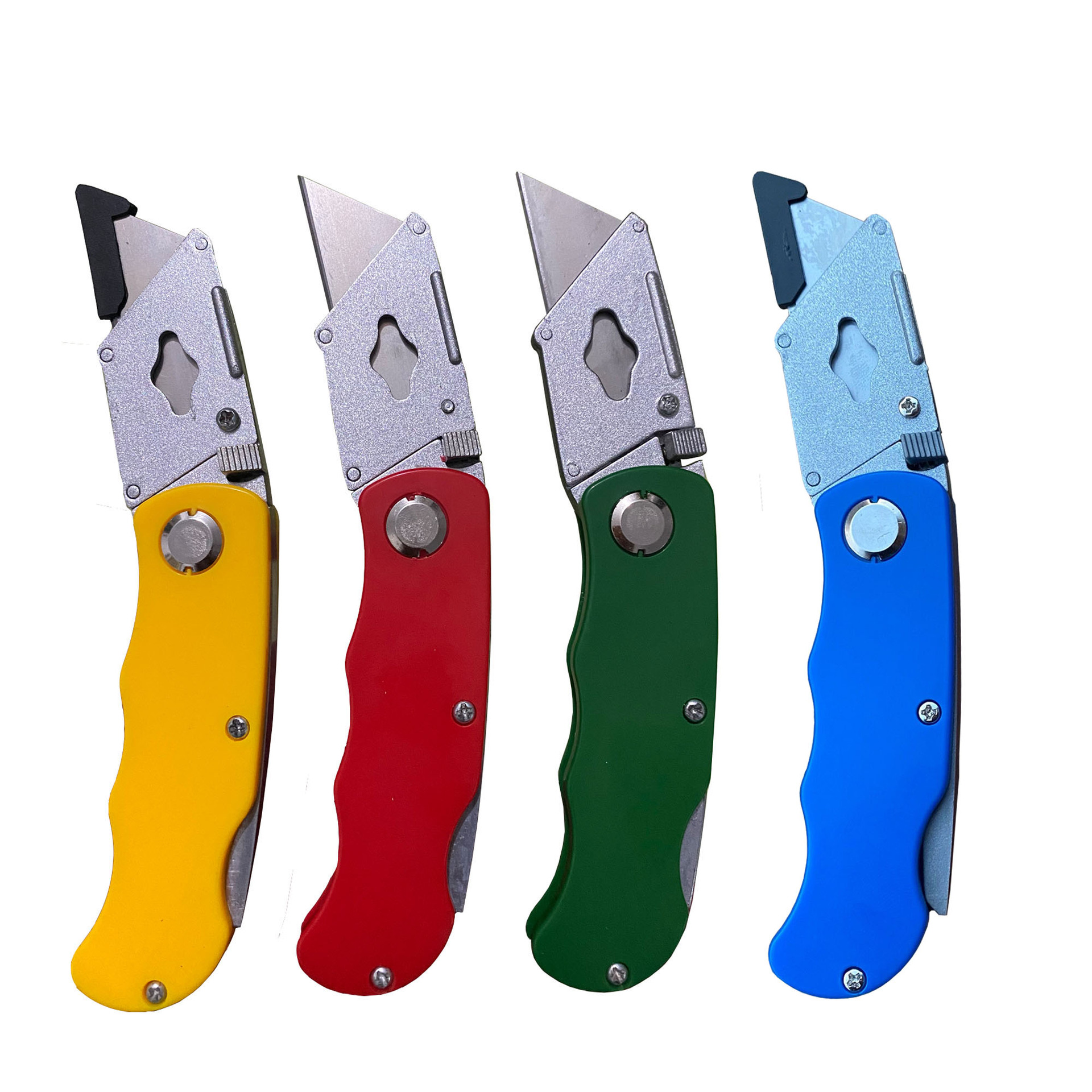 Wholesale zinc alloy folding knives, folding utility knives, folding knives, paper cutting knives, wallpaper knives and medium knives full figure