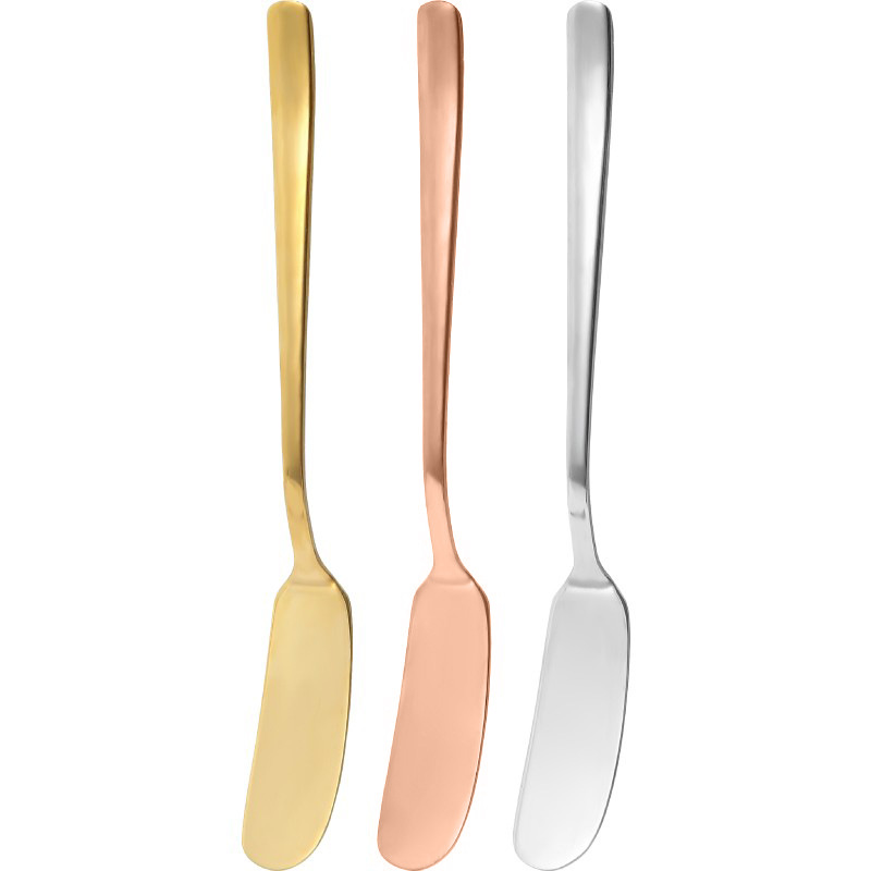Butter knife, spread knife, spread bread, toast, spread, mini butter, cheese, jam knife, 304 stainless steel small spatula Item Picture