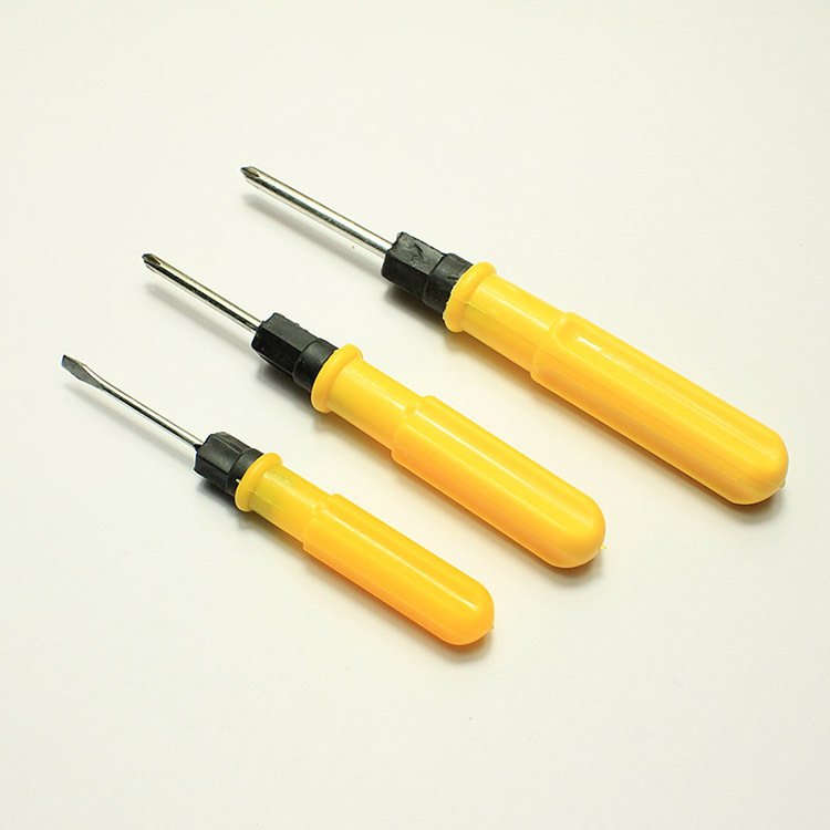 Black small screwdriver, crystal transparent cross notebook screwdriver, toy magnetic dual-purpose hand grenade, one character details Picture