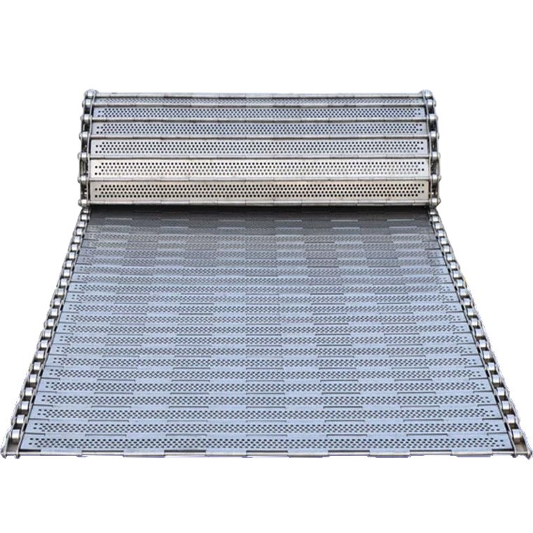 Metal chain plate industrial food-grade fruit and vegetable perforated drying high-temperature resistant mesh belt, mechanical stainless steel chain plate conveyor belt Item Picture
