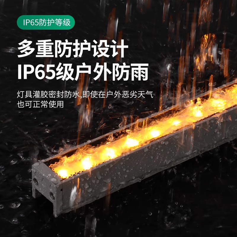 Outdoor 12w led strip light, seven-color waterproof villa contour light, 24V lighting for building and hotel exterior walls details Picture