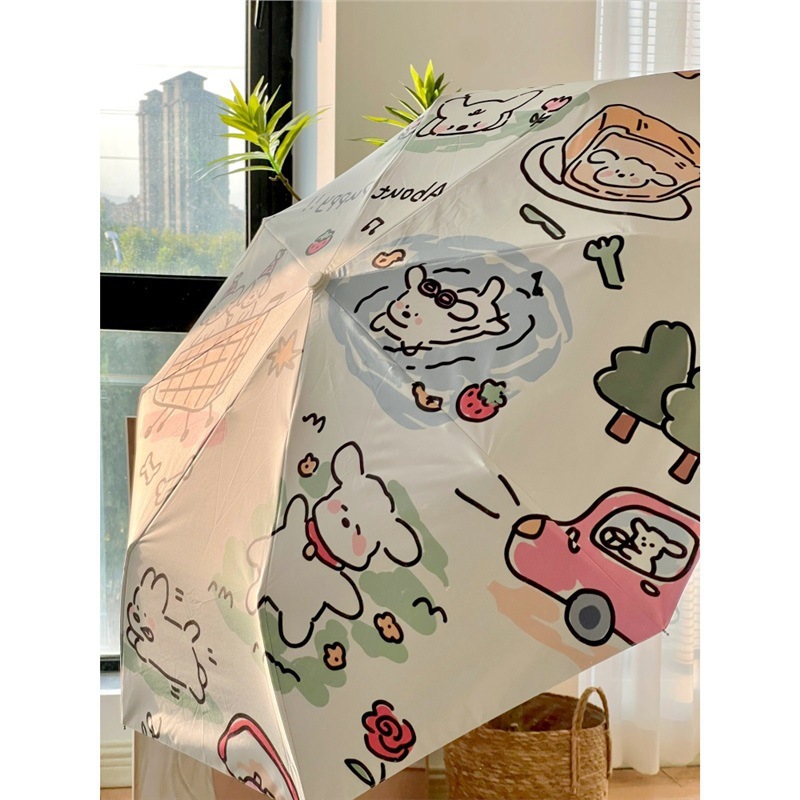 The line dog umbrella is a portable sun umbrella for girls with high appearance standards and is specially designed for students to go to school. It is an automatic folding umbrella that can be used in both sunny and rainy weather Specification drawing
