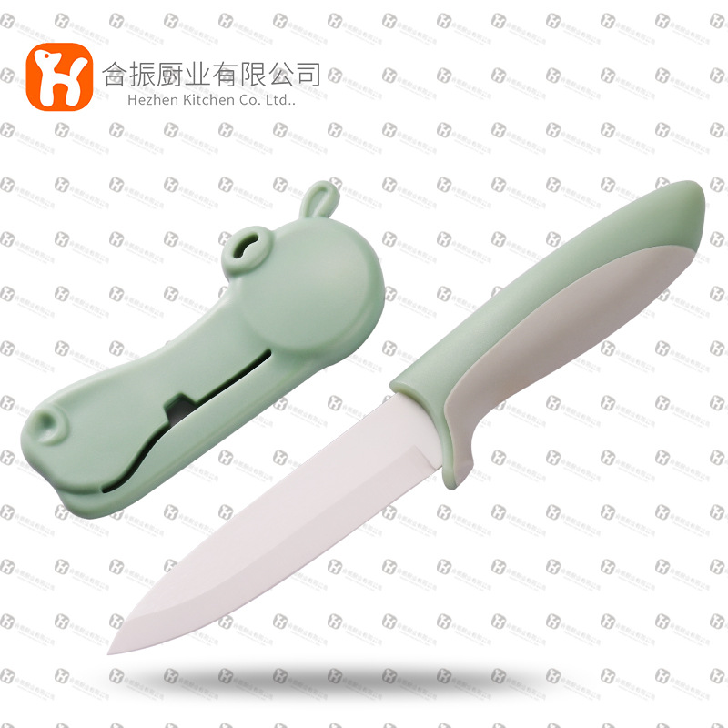 Creative hippopotamus ceramic fruit knife, baby food knife, household 4-inch fruit knife, kitchen knife in stock Application Scenario