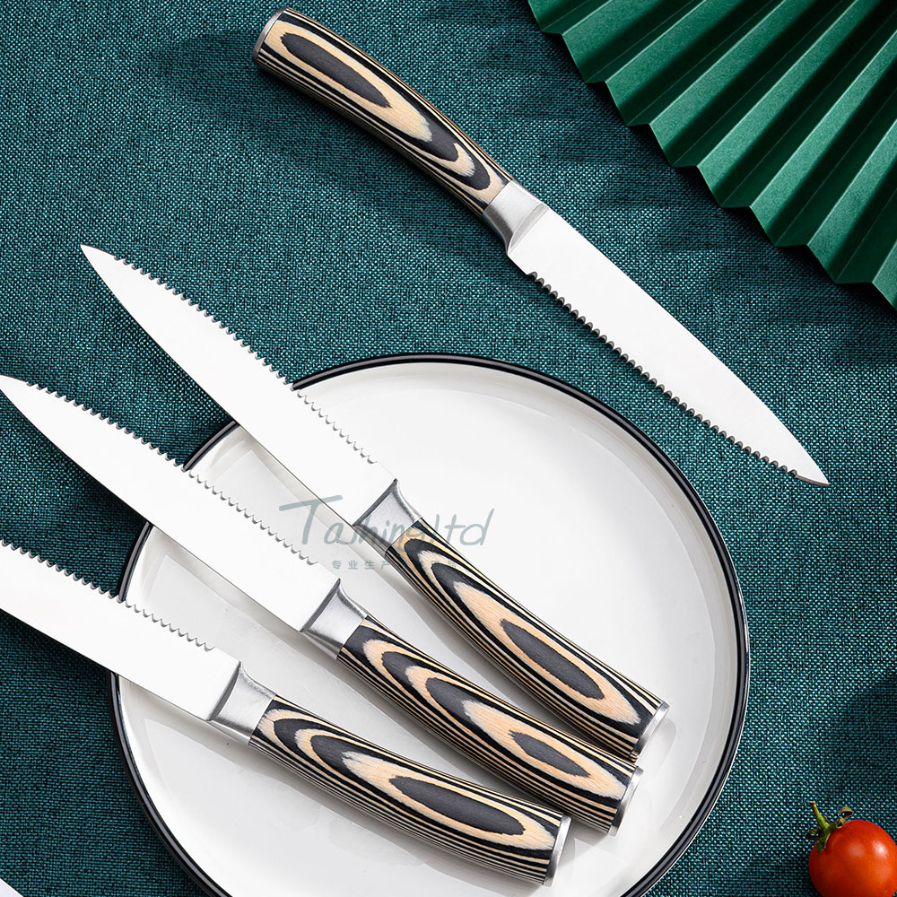 New product 6pcs stainless steel set Western Steak knife, Nordic steak knife set, multi-color wooden handle Application Scenario