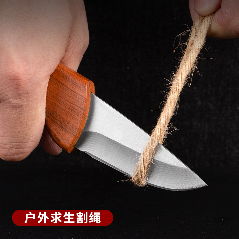Bearing rotating knife, 360-degree rotating household fruit knife, outdoor hand-handled meat, portable sharp knife, popular online celebrity Application Scenario