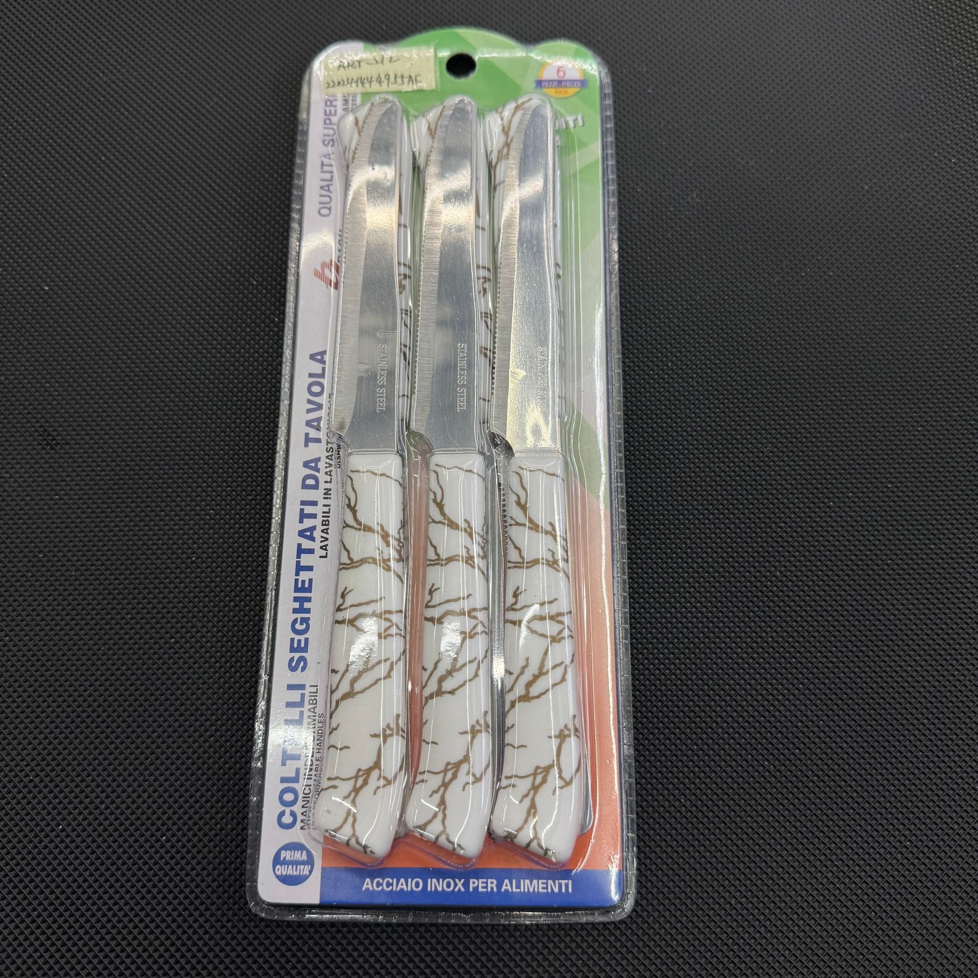 Factory direct sales of steak knives, wood-grain coated fruit knives, double-sided vacuum-formed steak knives, Western food knives, cake knives and pancake spatulas Specification drawing