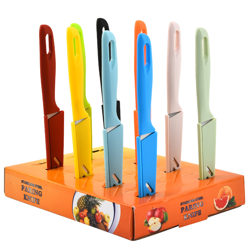 Factory wholesale peelers, fruit knives, convenient stainless steel multi-functional peelers for fruits and vegetables, fruit peelers with knife sleeves Item Picture