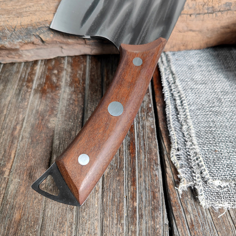 Longquan forging household kitchen knives, chicken, duck and fish cutting knives, meat selling knives, meat slicing knives, cross-border foreign trade sharp Specification drawing