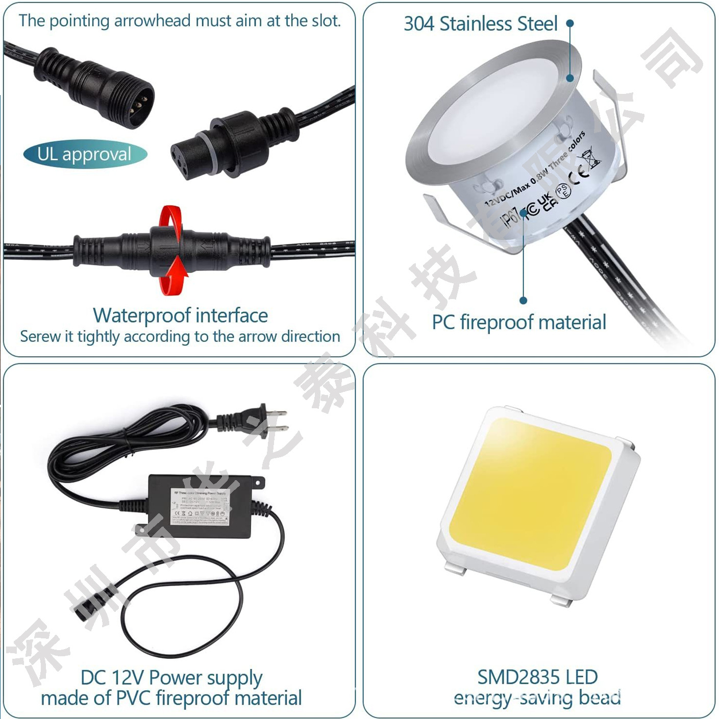 Three types of led deck lights, remote-controlled dimming LED ground lights, IP67led corridor lights, factory direct sales of lamps Item Picture