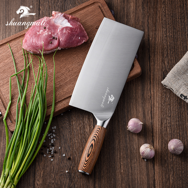 In-stock stainless steel 4CR14 kitchen knives, hotel chef's knives No. 1 and No. 2 mulberry knives, household vegetable slicing and cutting thumbnail