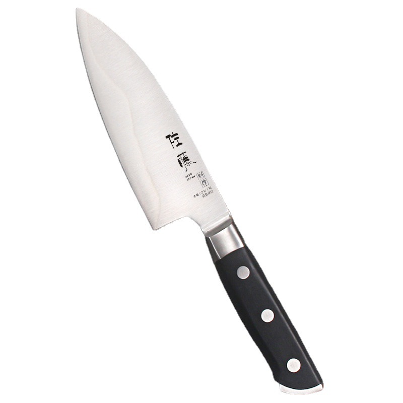 Forged three-piece steel fruit knife, ox knife, fish-killing knife, Japanese cuisine knife, fruit and vegetable knife, meat cutter, small kitchen knife, Santoku knife Item Picture