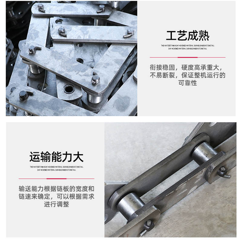 Double-pitch non-standard plate chain, large-pitch industrial heavy-duty carbon steel plate chain conveyor plate chain details Picture