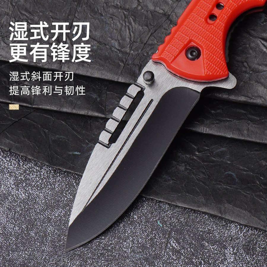 Folding knife, stainless steel outdoor folding knife, portable camping survival tactical knife, tool, small portable knife, tactical knife details Picture