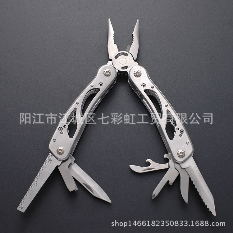 Multi-functional pliers, stainless steel hollowed-out tool pliers, multi-functional pliers, portable stainless steel folding details Picture