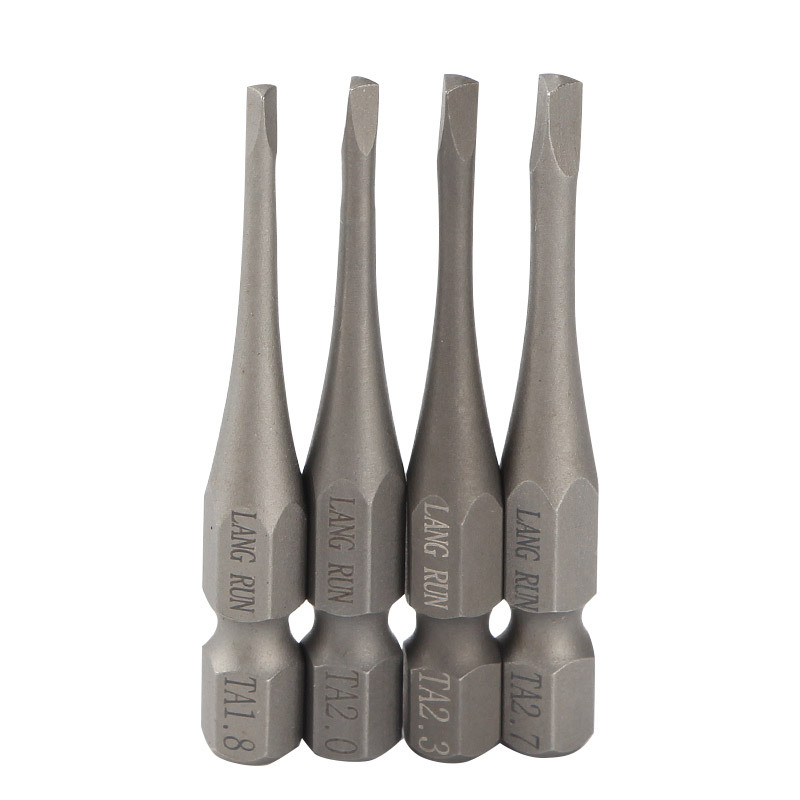 S2 steel hardened, small waist triangular screwdriver tip 1/4, air screwdriver nozzle, electric screwdriver tip 50mm with magnetic Item Picture