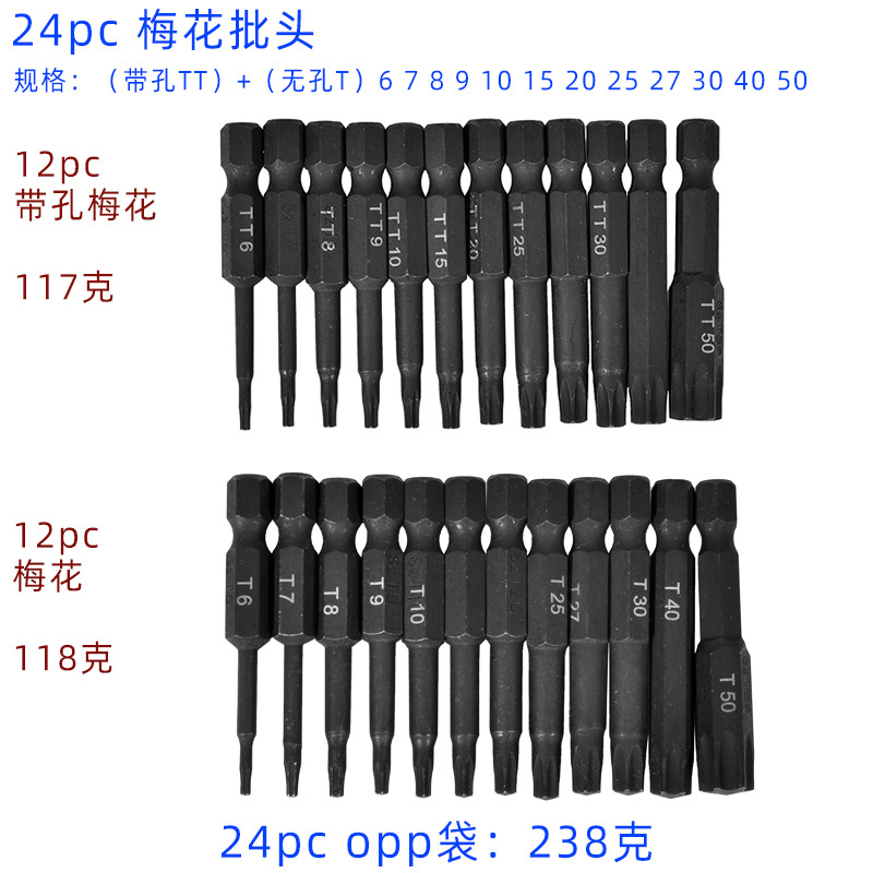 1/4 hexagonal hollow plum blossom screwdriver bit 50/75/100/150 hollow six-star anti-theft screw with hole screwdriver bit Application Scenario