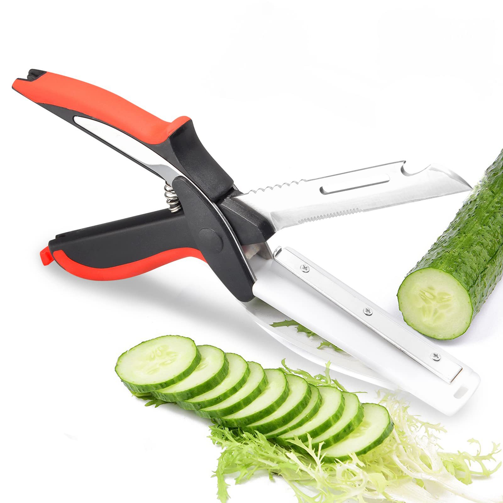 Multi-functional food and vegetable two-in-one scissors, detachable household outdoor stainless steel scissors in stock full figure