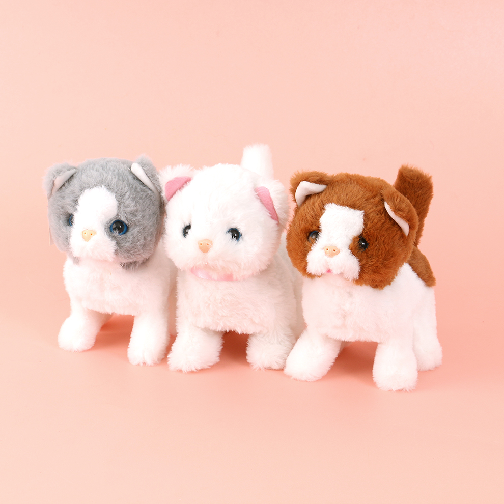 Children's toys, simulated cat dolls, can walk and bark, electronic pets, electric plush dogs and cats, boys and girls, 1