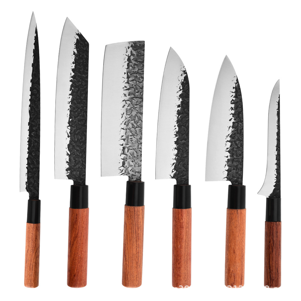 Kitchen knife rosewood handle, handcrafted wooden handle, high-quality wooden handle suitable for kitchen knives, Japanese simple style Item Picture
