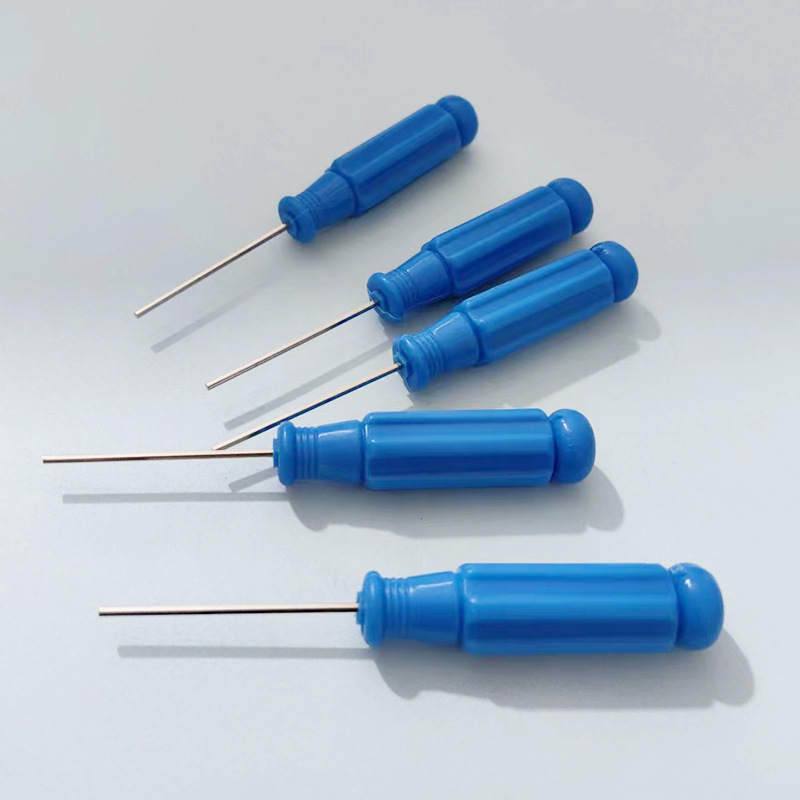 In stock: 1.5mm, 2mm, 3mm hexagonal screwdrivers with plastic handles for household use, multi-functional straight handle hex socket screwdrivers details Picture