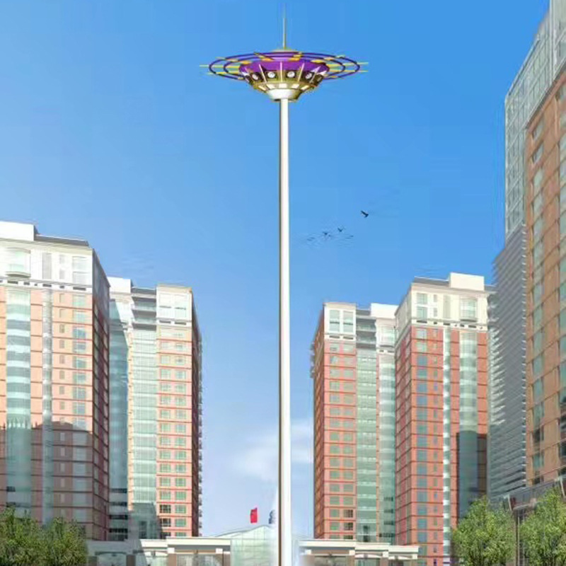 Factory wholesale LED high mast lights, outdoor street lamp poles, 15-meter high mast lights, 20-meter high mast lights, and lighting square lights Specification drawing