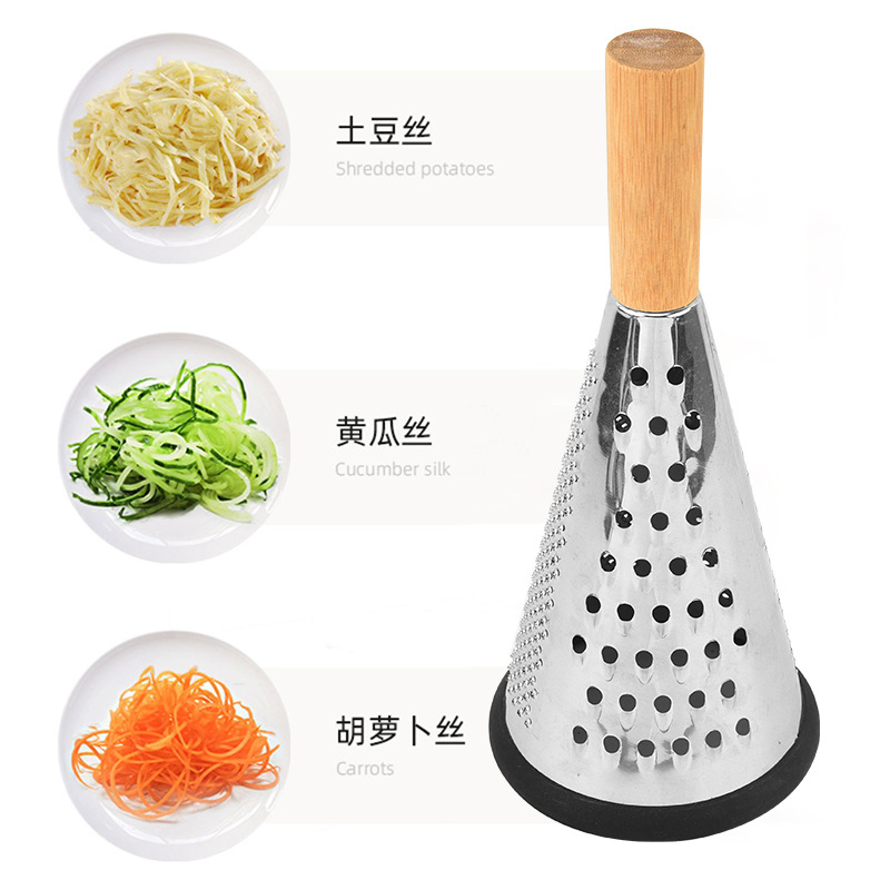 Three-sided cyclone circular pile grater, 430 stainless steel grater, kitchen small tools, cheese grater, potato slicer Application Scenario