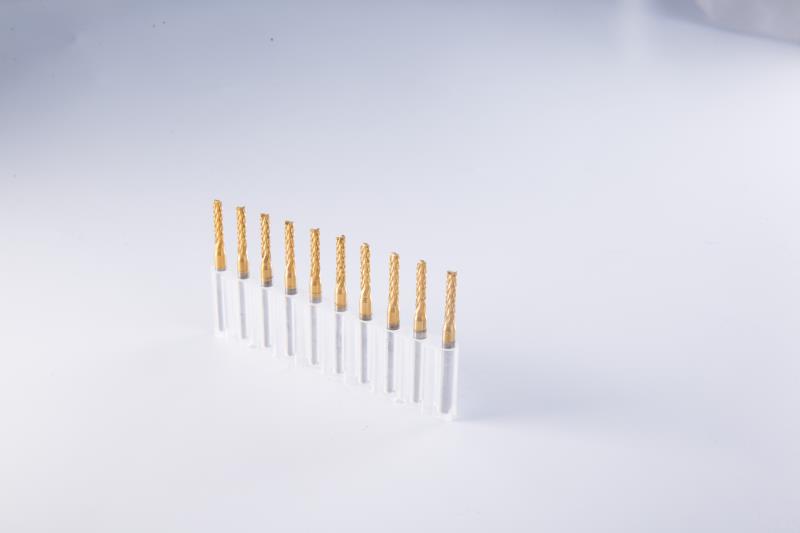 Titanium-coated PCB milling cutters, alloy milling cutters, engraving milling cutters, corn milling cutters, milling cutters 0.8-3.175M full figure